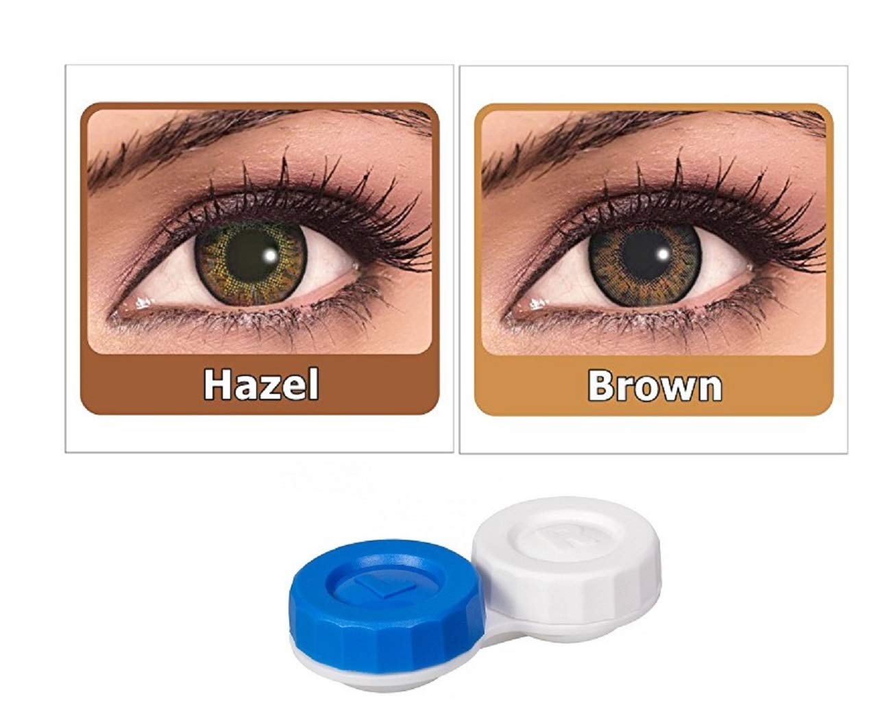 Optify® 2 Pair Brown, Hazel 0 Power Monthly Contact Lens with Lens Storage Box (B08HZ7Q87Q) Amazon Price History, Amazon Price Tracker