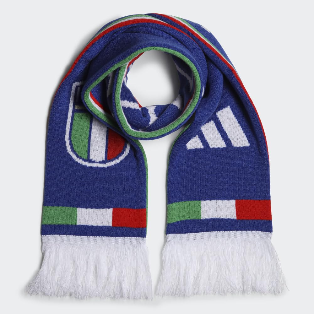 adidas Bufanda unisex para adultos de la Copa del Mundo de Fútbol, color azul y blanco OSFM