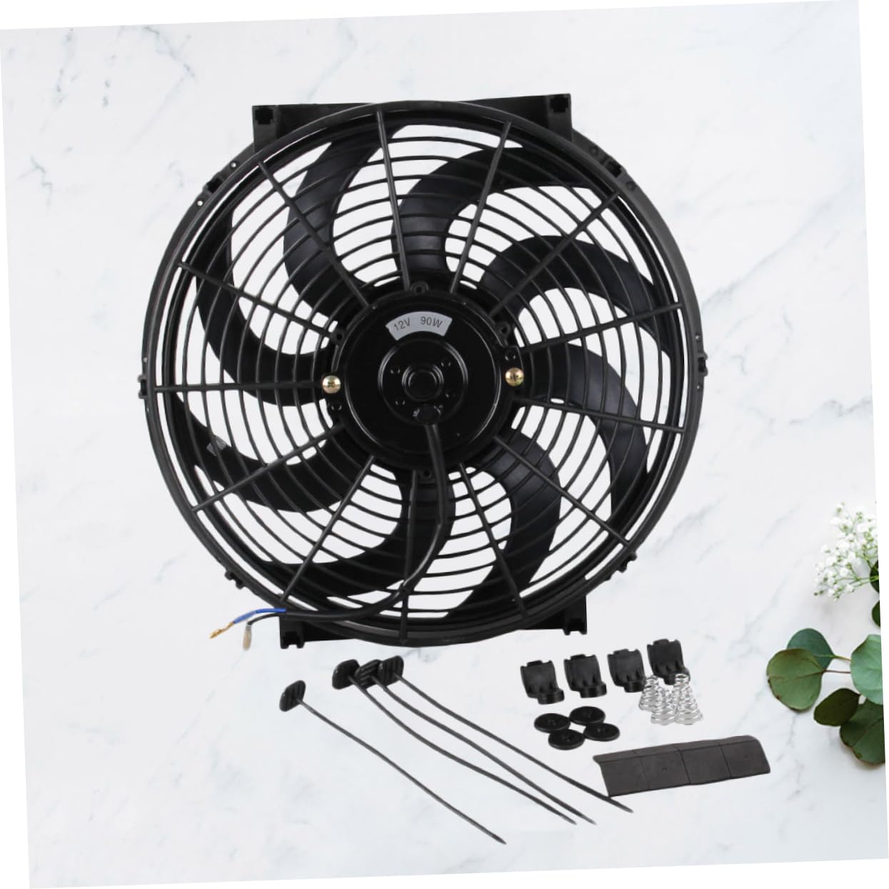 Ventilador de Refrigeración para Radiador de Coche de Eléctrico Potente Adaptable para Motor Fácil Instalación Ligero y Duradero Accesorio de Recambio para Automóviles