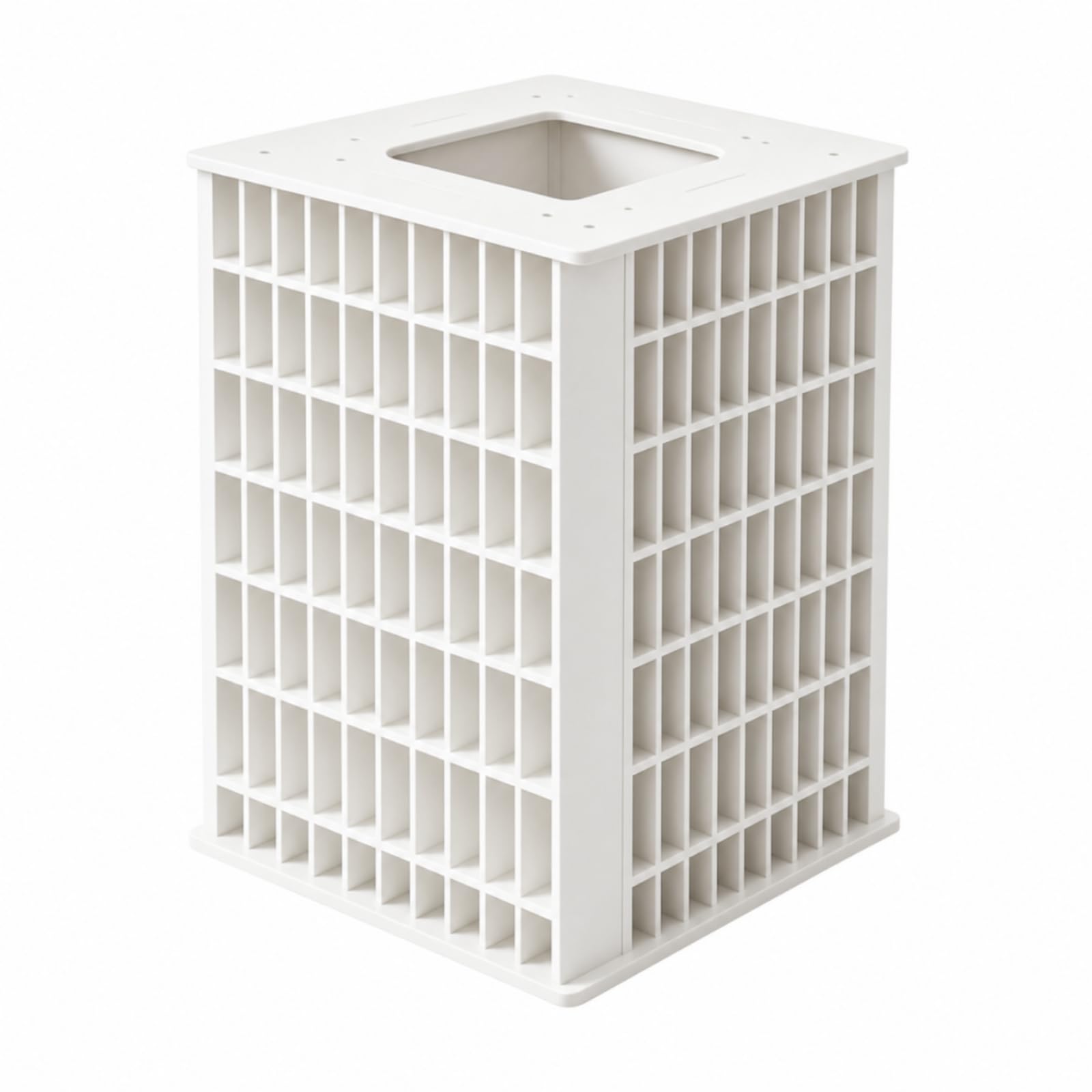 rockible Tour Tri avec Base Rotative Compact Organisateur Rotatif Organisateur avec Séparateurs pour Bureau, 240 Trous - Modèle Boîte Carrée Verticale Plateau Tournant En Plastique