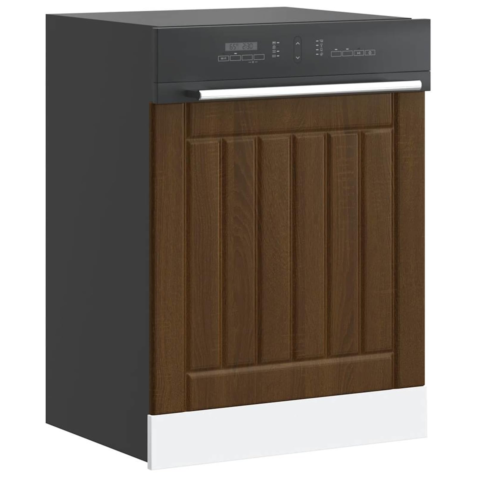 Gecheer Geschirrspülerblende Braun Eichen-Optik Holzwerkstoff, Wandschrank Oberschrank Küchenschränke Küchenmöbel für Wohnküche Essbereich, Lucca-Serie 853904