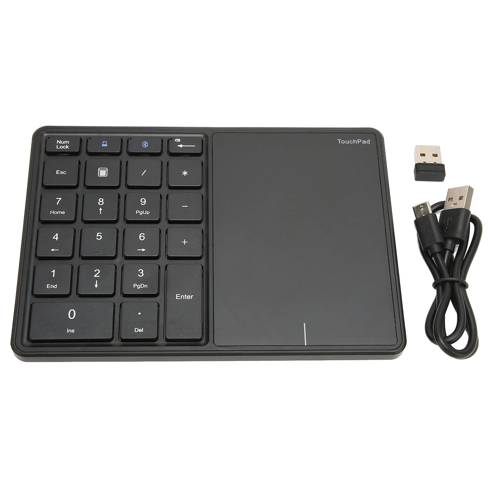 AMONIDA Tastierino Numerico Wireless a 22 Tasti con Touchpad Design Ergonomico per L'home Office ABS Leggero