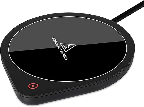 Calentador de taza de café, calentador de café para escritorio apagado automático, calentador inteligente de taza de café con 2 ajustes de