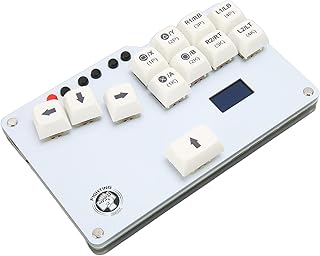 Bewinner Mini Hit Box, Arcade Game Keyboard, RGB Backlit Fighting Stick Controller WASD Mixbox with Cherry MX Switch for PS3