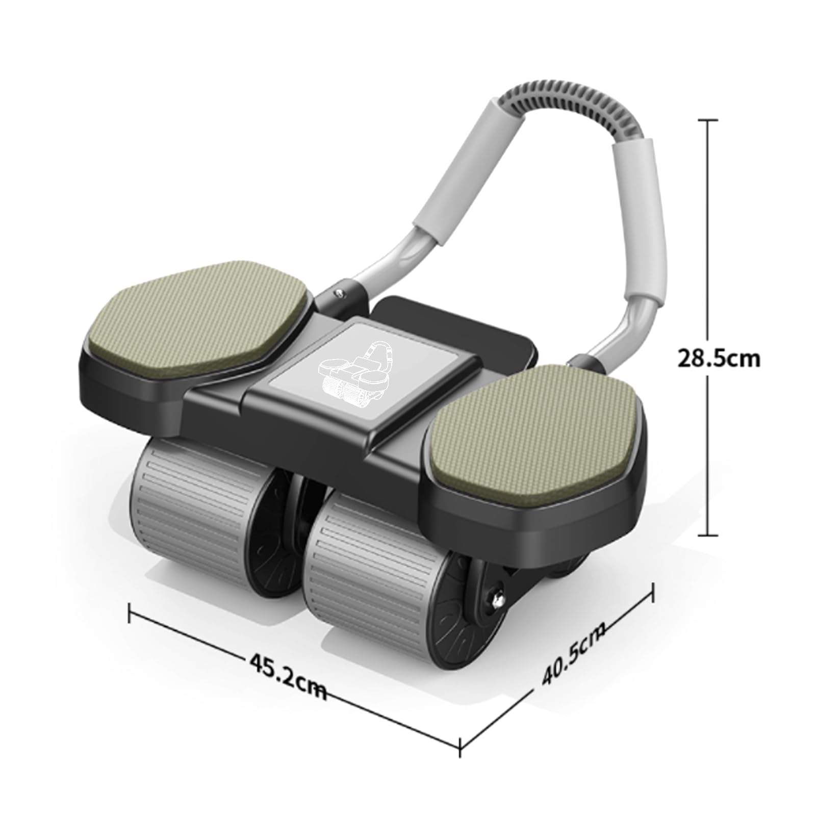 Bauchroller,Bauchtrainer für zuhause, verbessertes 4-Rad-Design, ultrastabiler Kerntrainer zur Stärkung von Bauchmuskeln und Rumpf, langlebig und leicht, perfekt für Männer und Frauen, Heimfitness