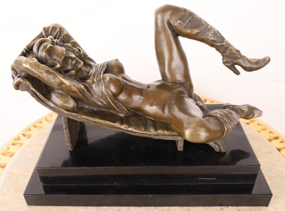 MUJER FIGURA ESCULTURA DE BRONCE syg