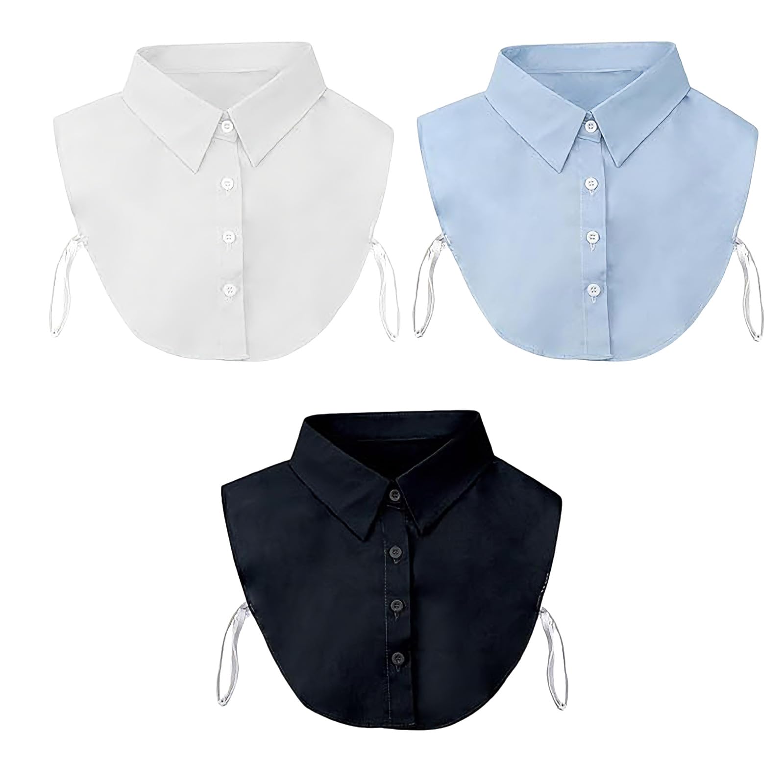 Jazuaiao Collar Insert for Shirts Instants Styles Change Soft Materials 3 Color Available Removable Collar