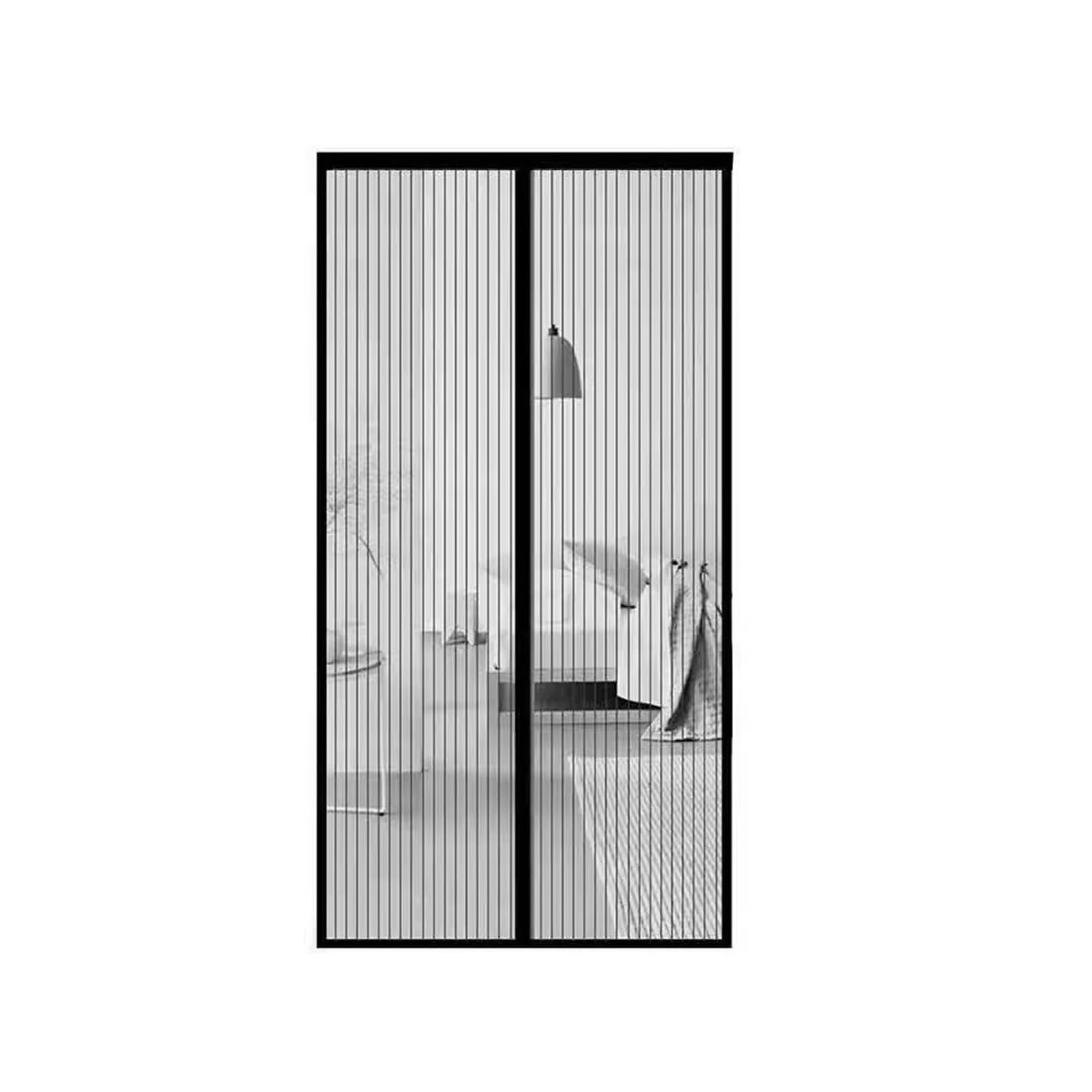 Missffcat 90X210cm G3029a Summer Automatic Closing Suction Mosquito Net - Invisible Door Mesh Curtain For Easy Access And Bug Protection(90X210cm G3029a)