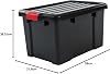 IRIS, set of 3 storage boxes 'Power Box', SK-450, snap-on lock, plastic, black, 50 l, 59 x 38.5 x 32 cm
