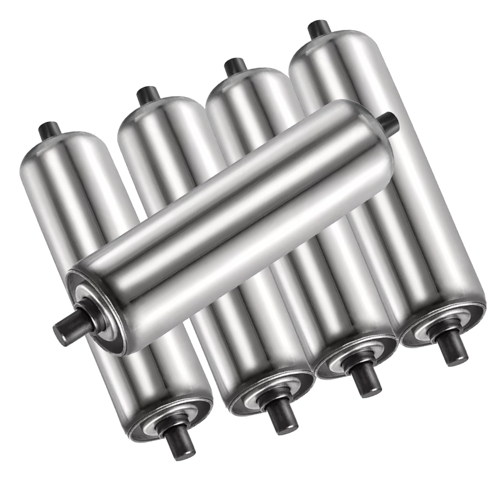 Rouleau de convoyeur en acier galvanisé de 32 mm de diamètre – Rouleau de rechange commercial pour transporteur robuste de 100 à 1000 mm de long pour un usage industriel et fiable.