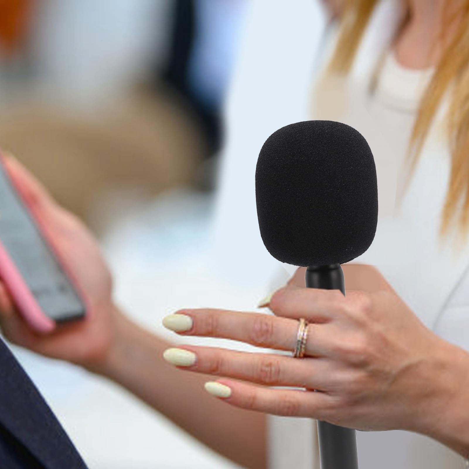 Uchwyt Adaptera do Bezprzewodowego Mikrofonu do Rozmów Kwalifikacyjnych do Mikrofonów MIC 1 i 2, do Rode Wireless GO II, do Hollyland Lark 150, do G1, do Movo, Ręczny
