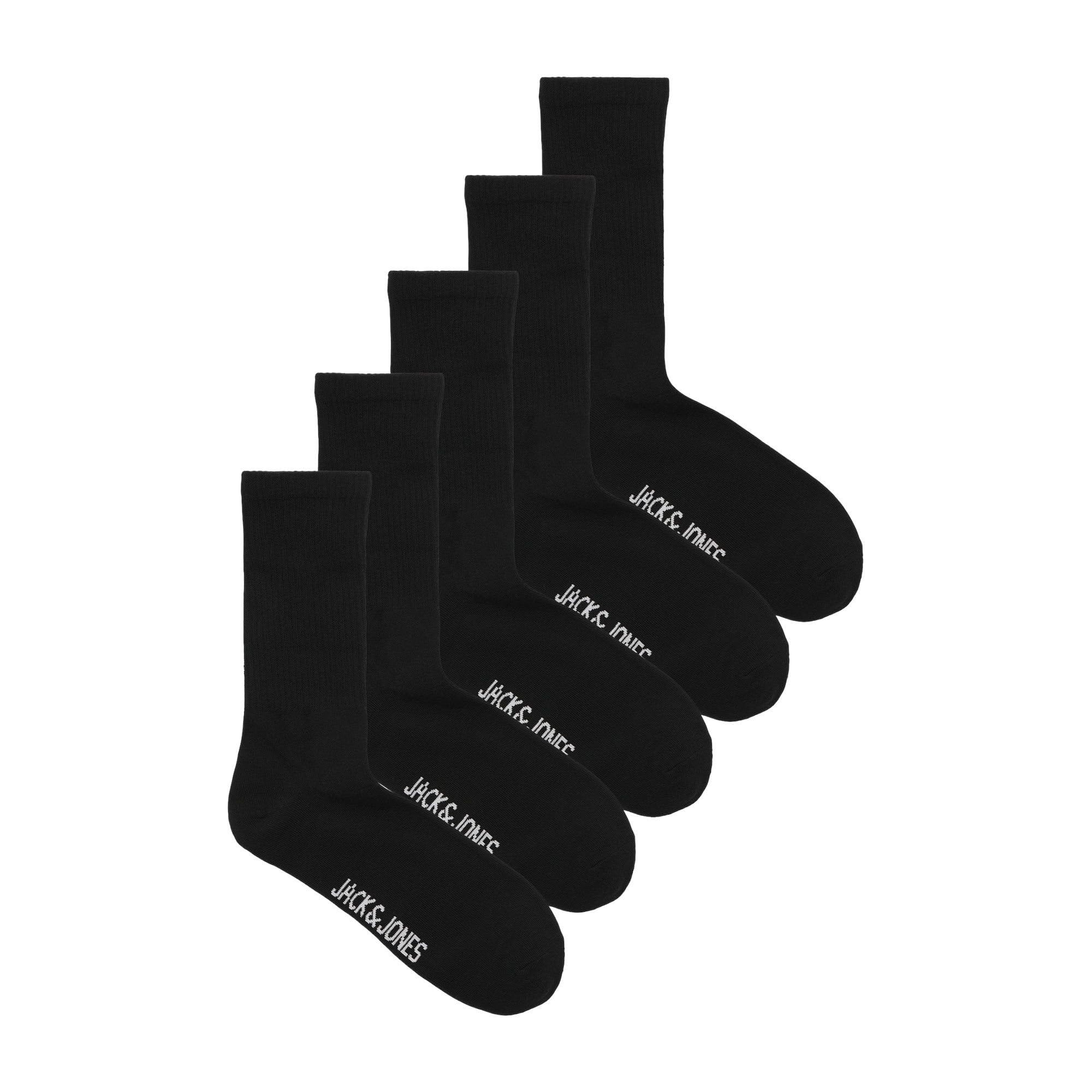 Jack & Jones Jacbasic - Calcetines de Tenis (5 Unidades) Calcetines, Hombre, negro, Talla única