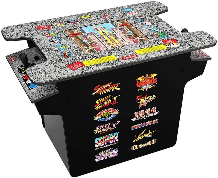 Arcade 1Up Table de cocktail 12 en 1 avec écran séparé Street Fighter