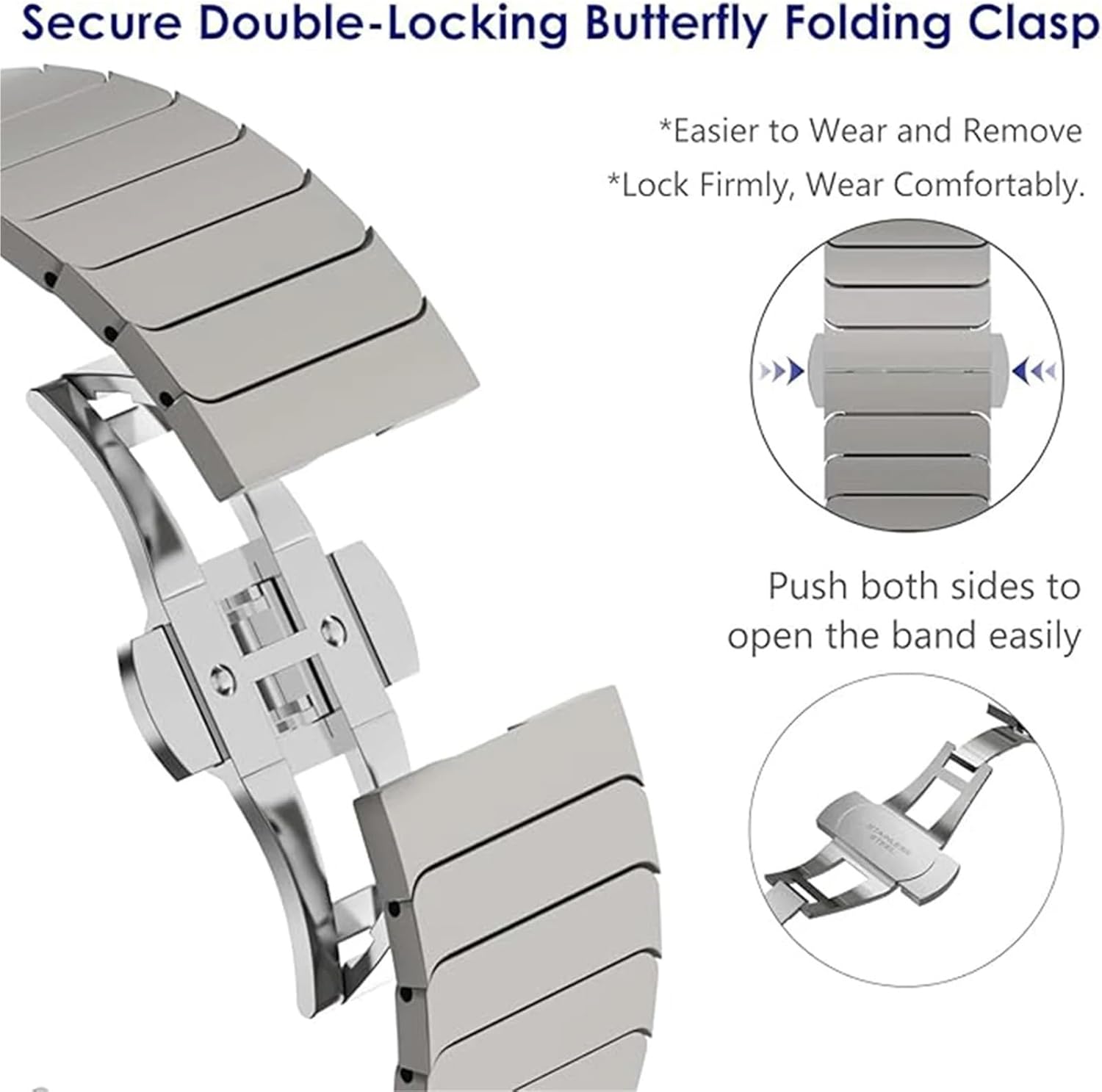Metal Stainless Steel Strap for Galaxy Watch Ultra (2025) 47mm Bracelet Men Wristband for Galaxy Watch Ultra 47mm Band
