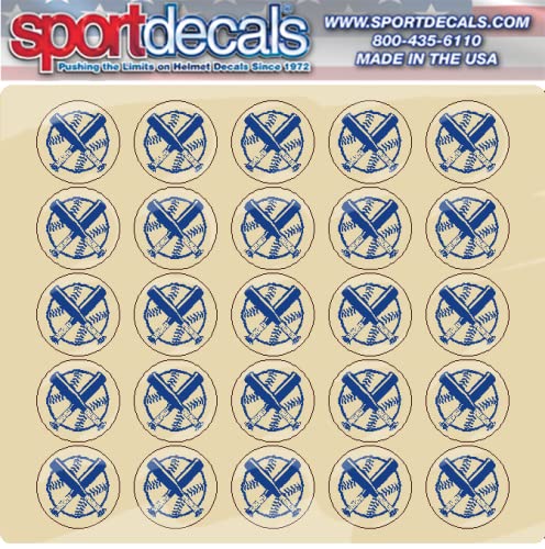 Sportdecals Baseball Crossed Bats 3/4