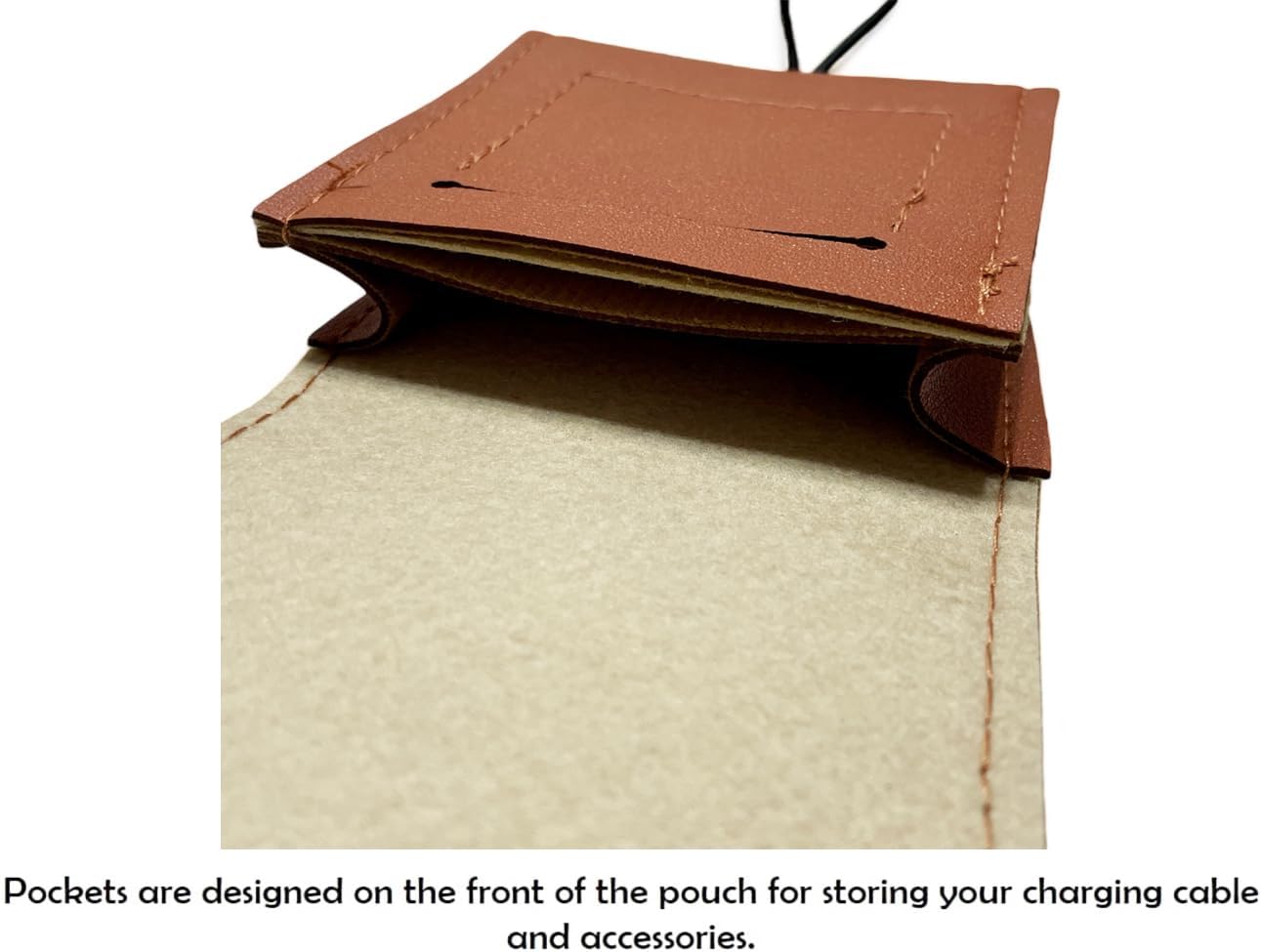 PU Leather Case Carrying Bag for for Nintendo Game Boy Advance SP / RG280V / MIyoo Mini - Portable Travel Case, Protective Pouch for Handheld Retro Game Console (Brown) image 4