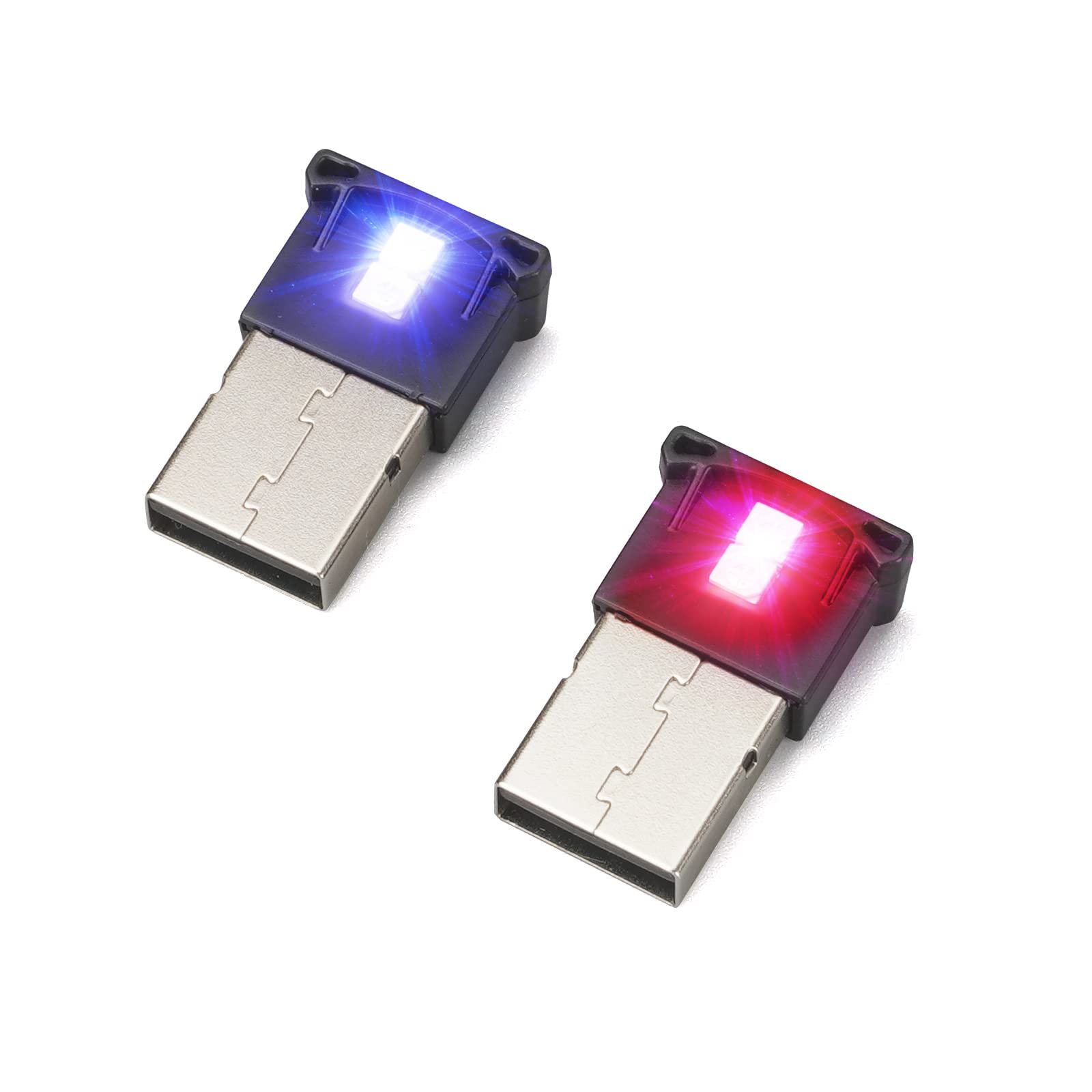 AOZITA Mini USB LED RGB Light Brightness Adjustable 8 Color Changeable for Car, Laptop, Keyboard. Atmosphere Smart Night Lamp for Home Decoration (DC : 5V) (Quantity: 2)