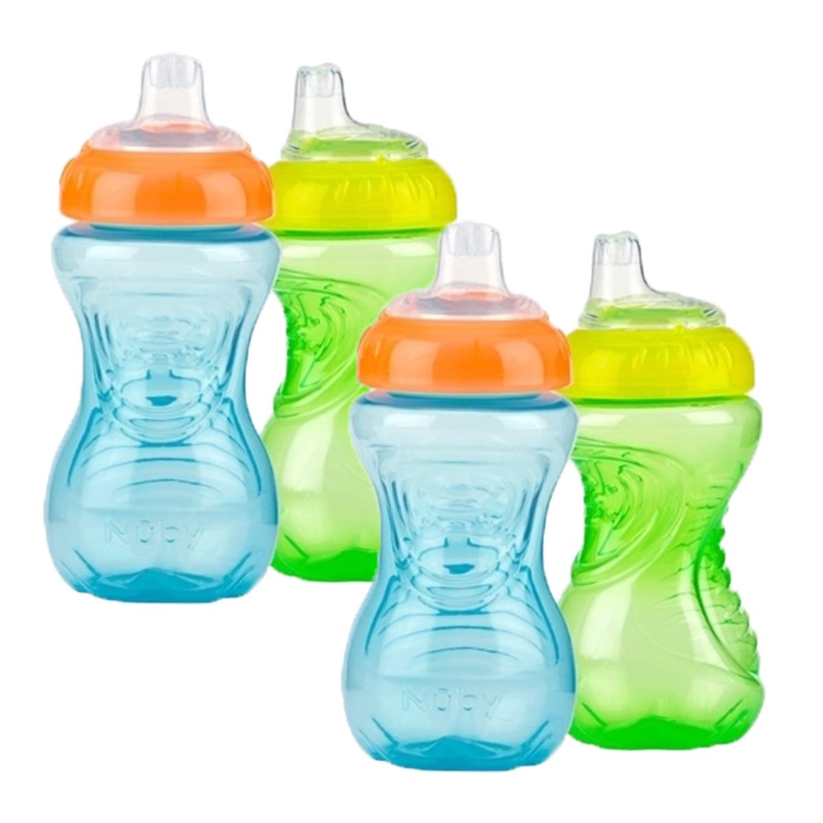 Nuby 2 piezas sin derrames Easy Grip Trainer Cup 10 oz Color Varies (4 Piece)