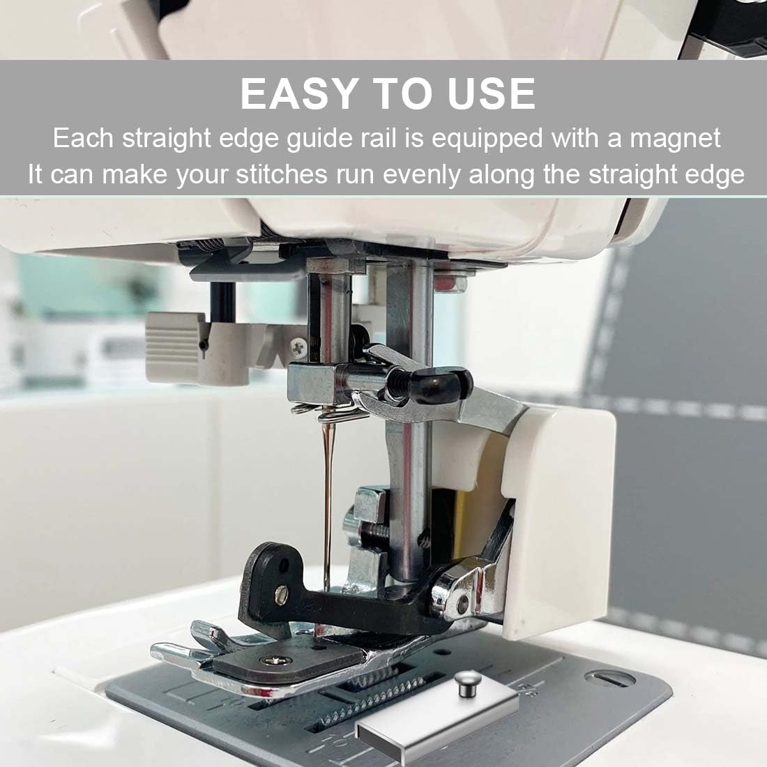 Guida Magnetica Per Cuciture - 2 Pezzi Per Macchina Da Cucire, 5.3x2.35cm, Per Cuciture Dritte E Precise - Foto 8