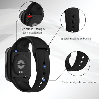 BDIG 6 Pieces Wristbands Compatible with Xiaomi Redmi Watch 3 Active - Replacement Silicone Strap with Colorful Design (Not Compatible with Redmi Watch 3)
