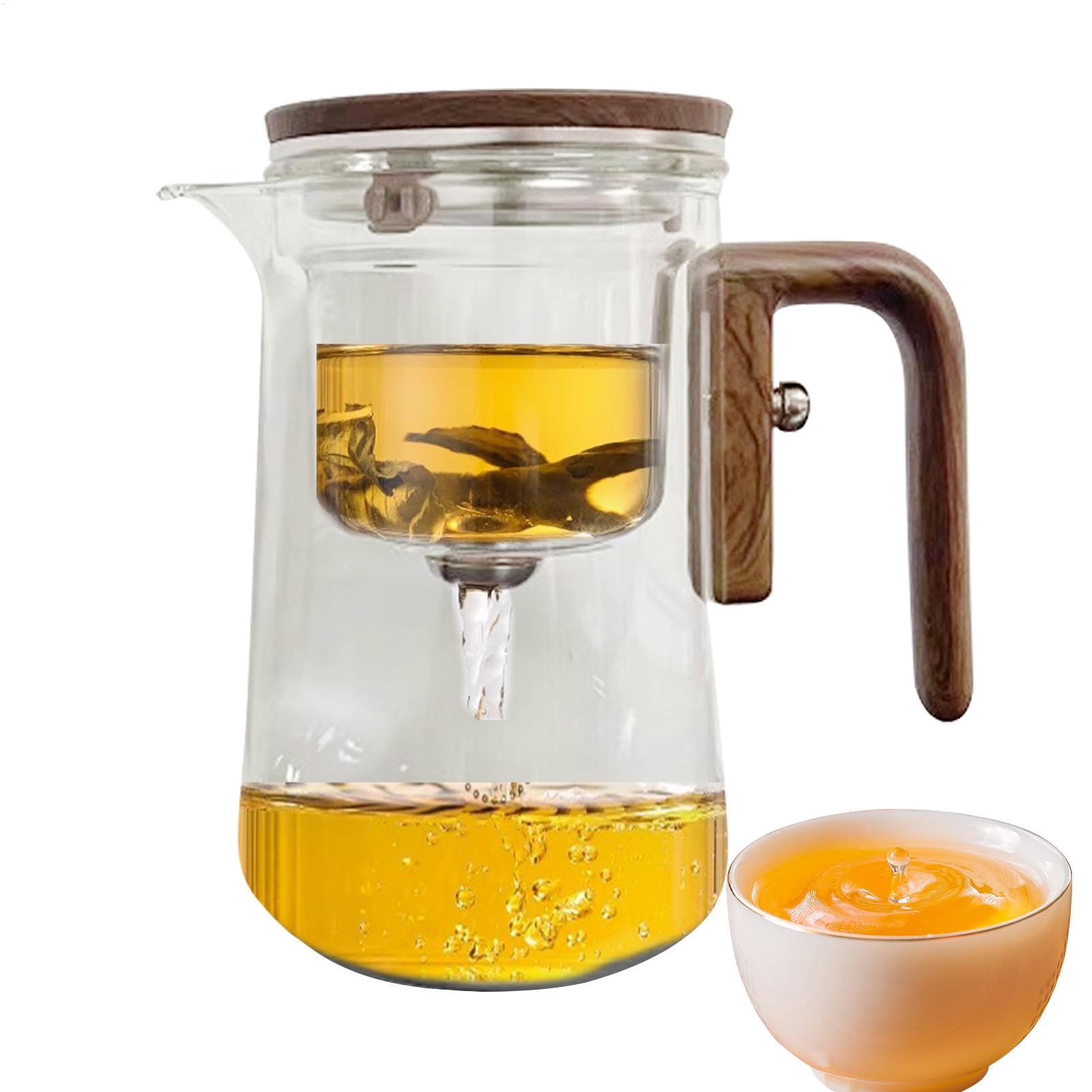Infusor de té de 600 ml y 800 ml, infusor de vidrio de