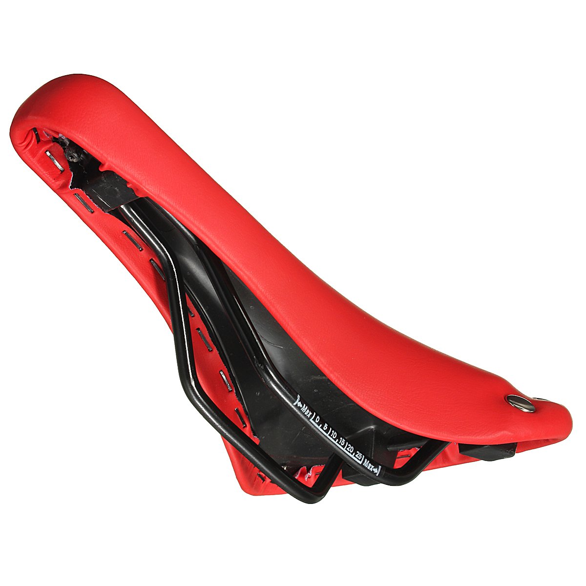 Nieten-PU-Leder Fahrradsattel - 7 Farben, Mit Schaumstoffpolsterung