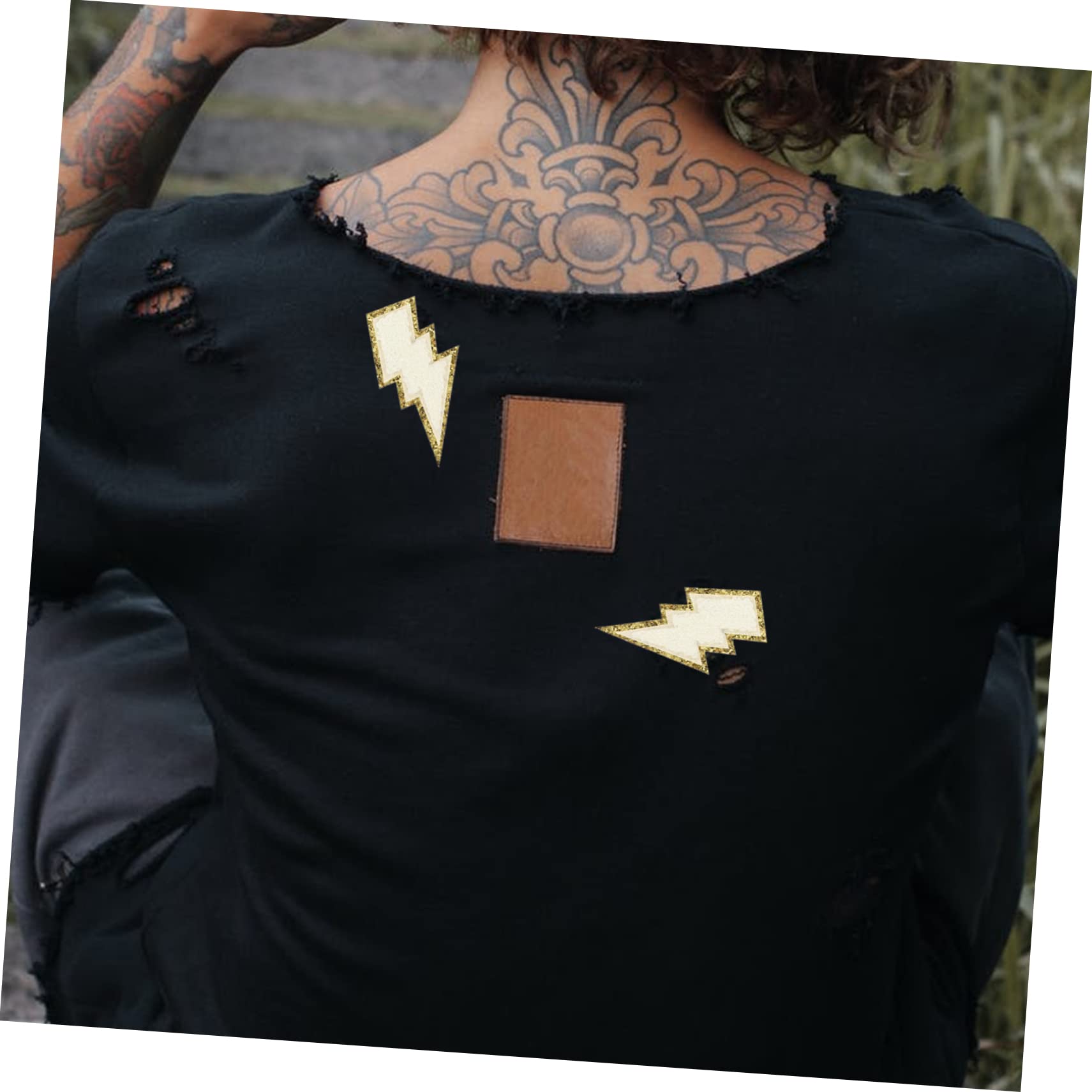 TEHAUX 48pezzi Patches Ricamo Arcobaleno Creativi Per Abbigliamento Toppe Termoadesive Per Decorazioni e Riparazioni Per Jeans Shirt