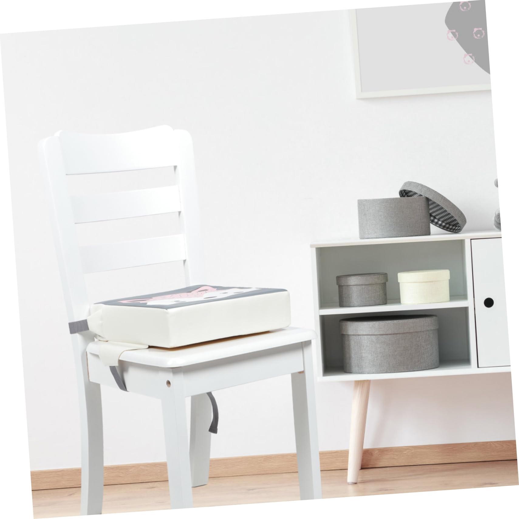 Toddmomy Cojín Elevador Para Silla De Comedor Infantil Antideslizante De Algodón y Lino Diseño De Cartoon Para Asiento Elevador De Cómodo y Transpirable Para Usar La Mesa