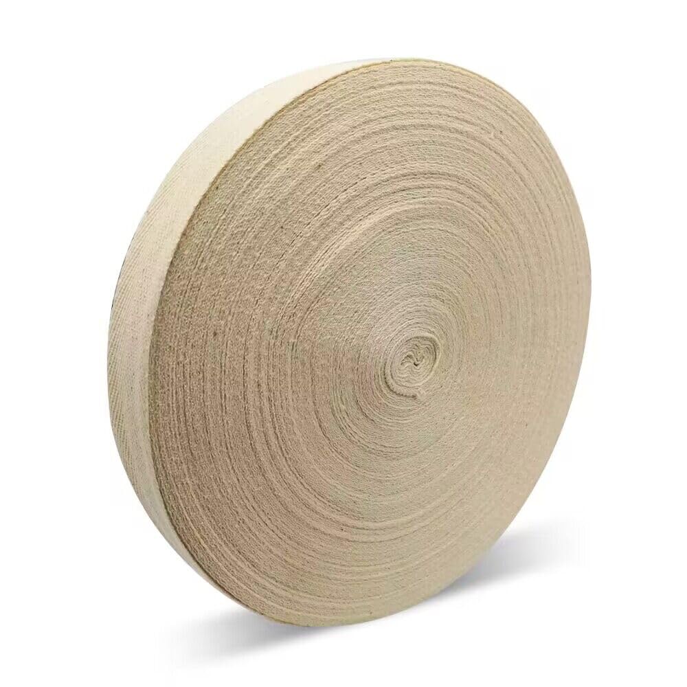 Biais de couture en coton blanc 50mm rouleau ruban biais coton sergé 50m