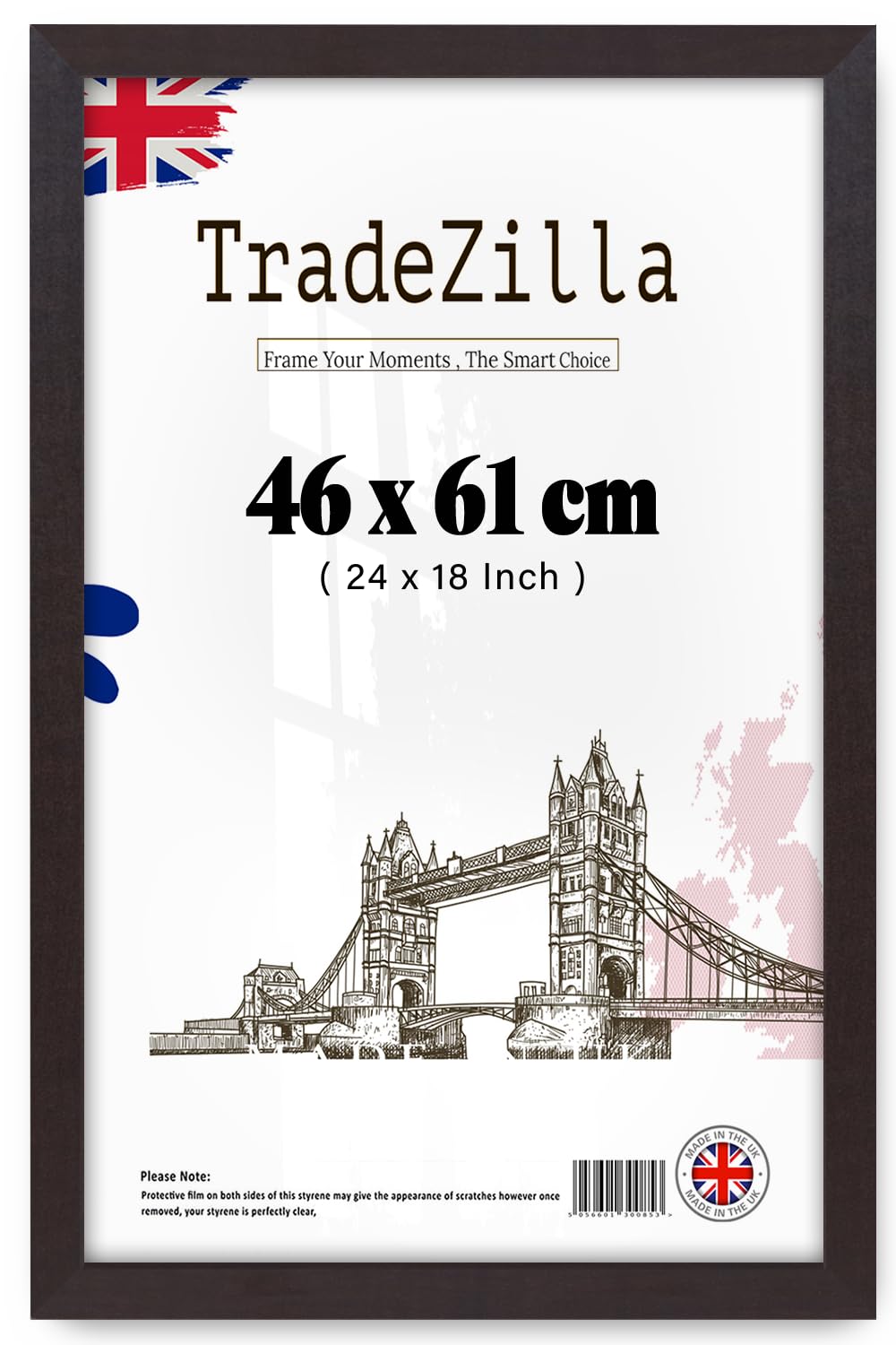 Tradezilla Mahogany | Medium 1' 6" X 2' 0" - 24 X 18 Eton Wood Poster Frames Ideal For Living Room, Wall Galleries (46 X 61 Cm) [ ]