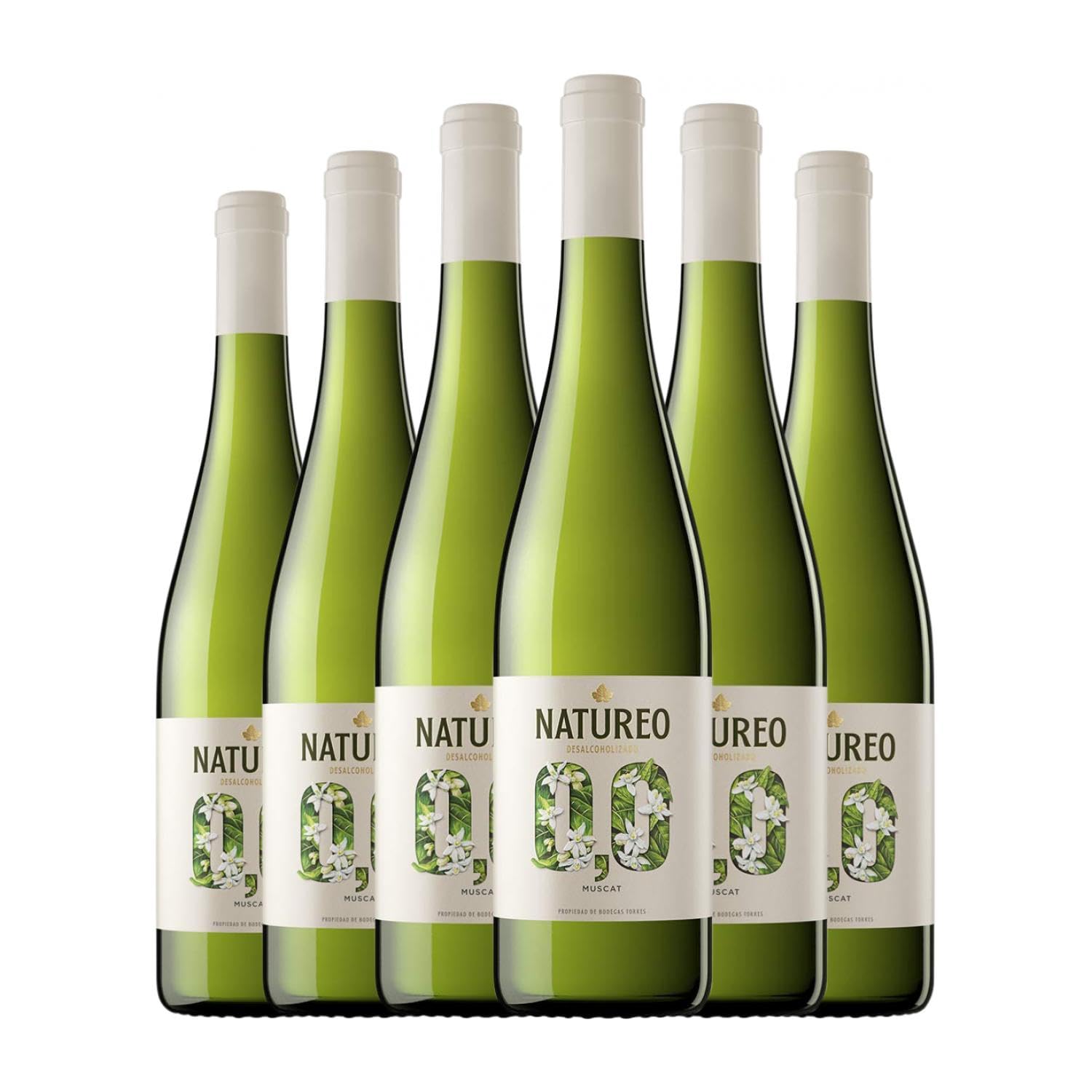 Torres Natureo Muscat sin Alcohol Penedès 75 cl Vino blanco (Caja de 6 Botellas de 75 cl)