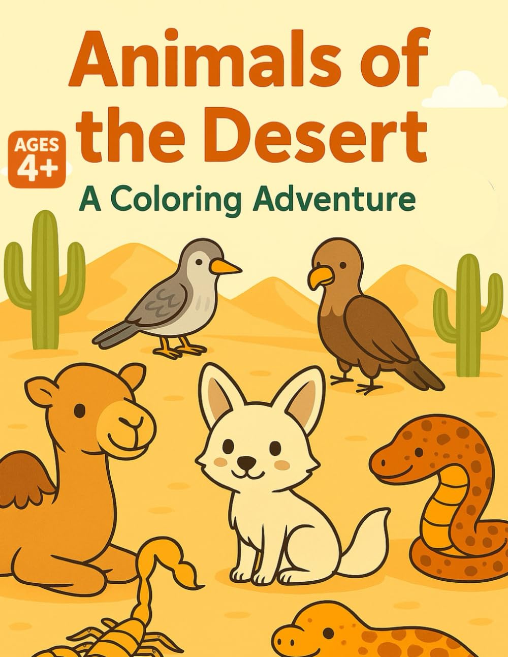 Animals of the Desert: A Coloring Adventure: Fun and Educational Desert Animals Coloring Book with Facts for Kids Ages 4-8 (Animals of the World: A Coloring Adventure)