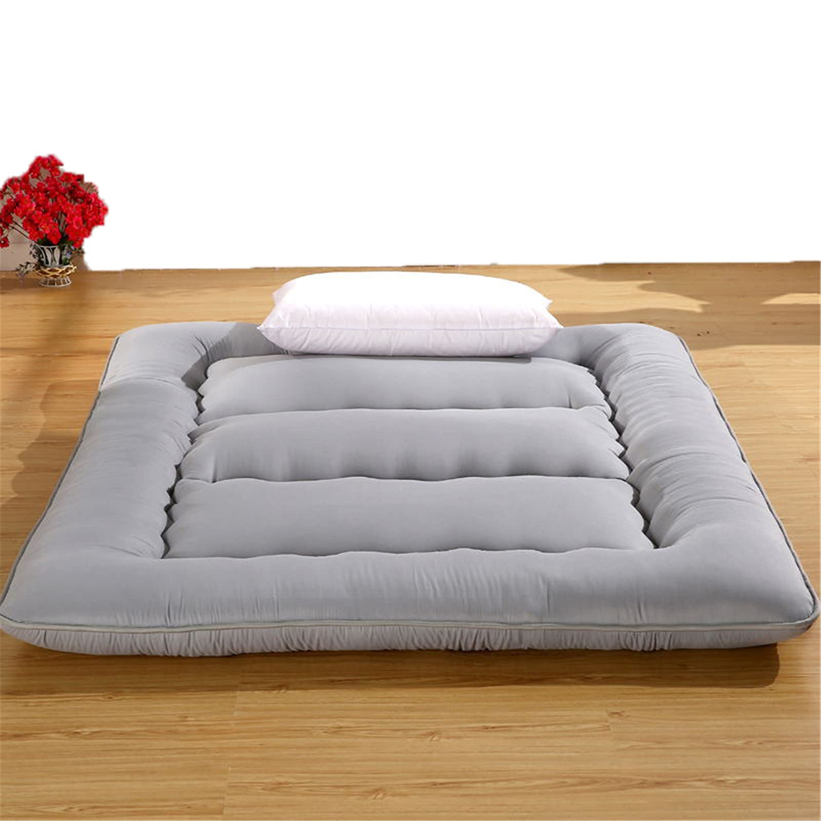 Matelas Pliant en Velours côtelé,Matelas de Sol à Trois Plis de 15 cm d Matelas Pliant en Velours côtelé,Matelas de Sol à Trois Plis de 15 cm d