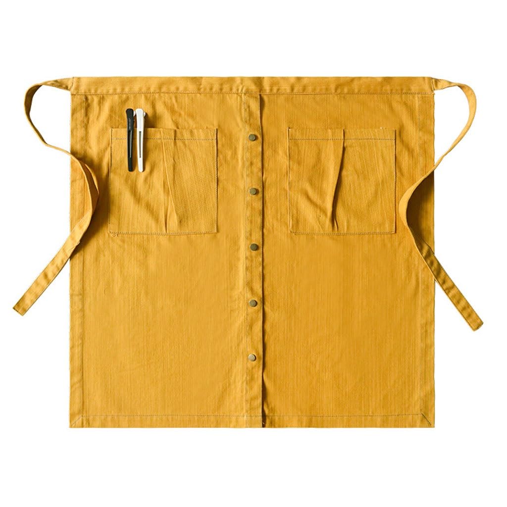 TEESONG Tablier de Chef Demi-Tablier de Style coréen, à la Mode, Cuisine, hôtel, Restaurant, Serveur, vêtements de Travail for Hommes et Femmes Tabliers pour Hommes(A)