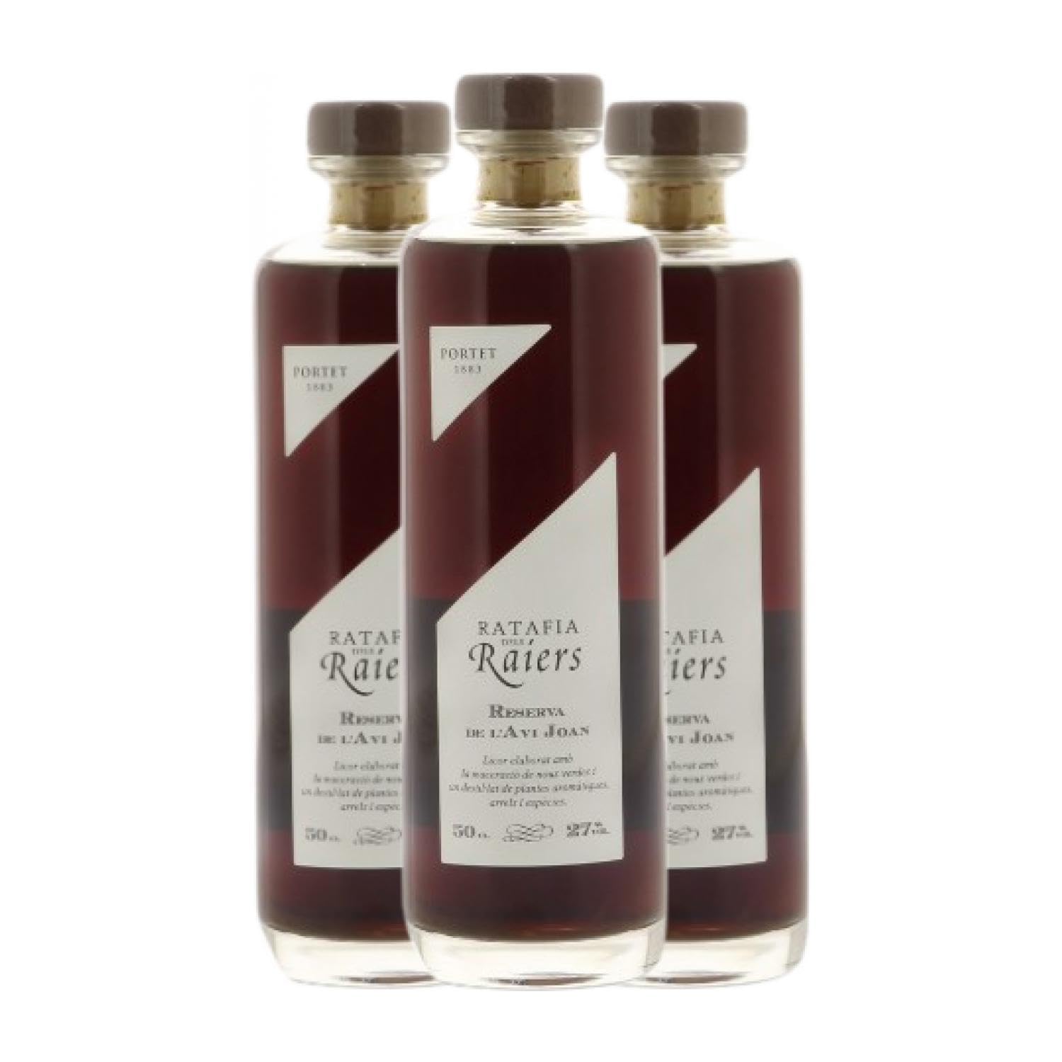Licores Portet Ratafia dels Raiers l'Avi Joan Reserva Botella Medium 50 cl (Caja de 3 Botella Medium de 50 cl)