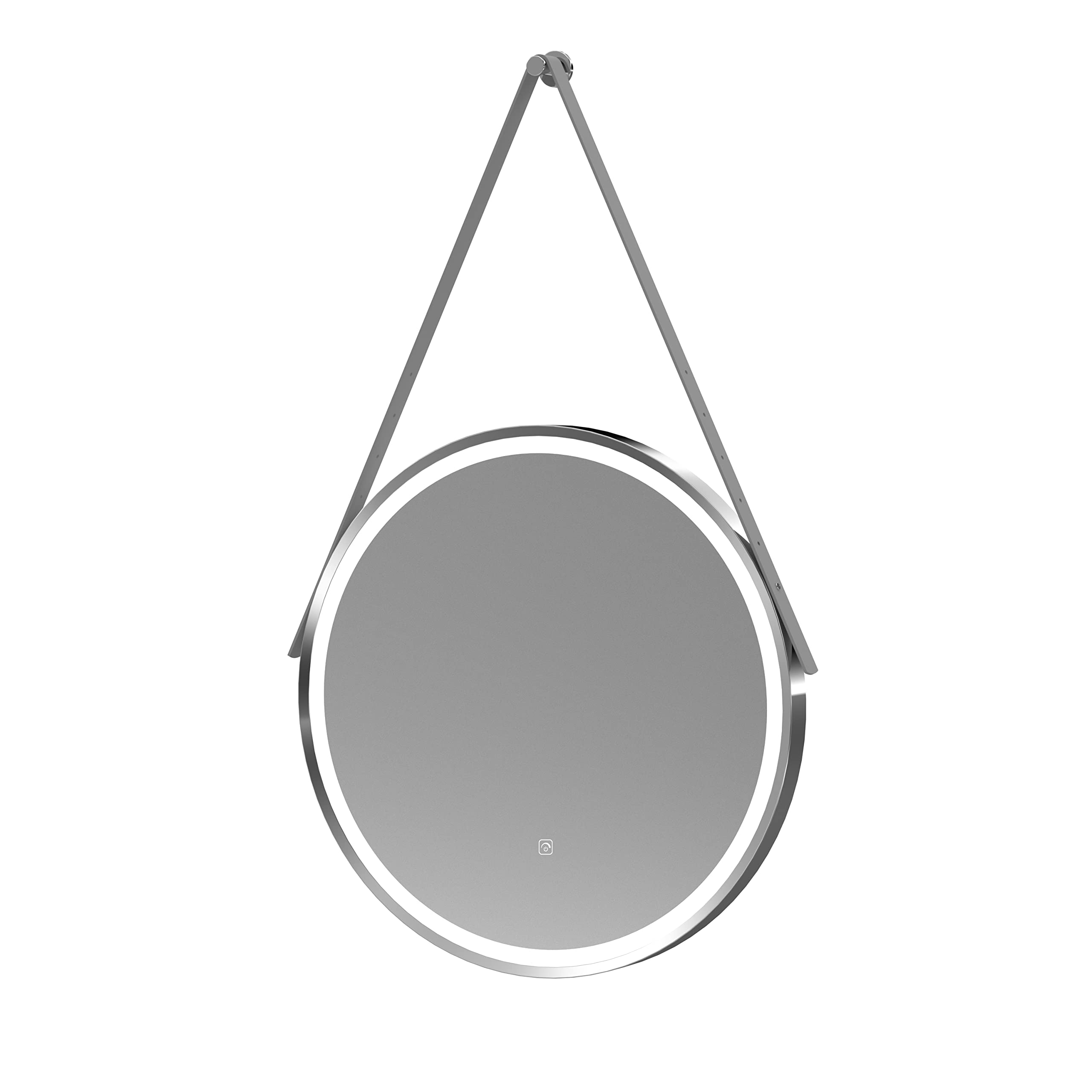 Hudson Reed Salana Round Led Touch Sensor Framed Mirror With DemisterChrome600 X 600 mm from B&Q