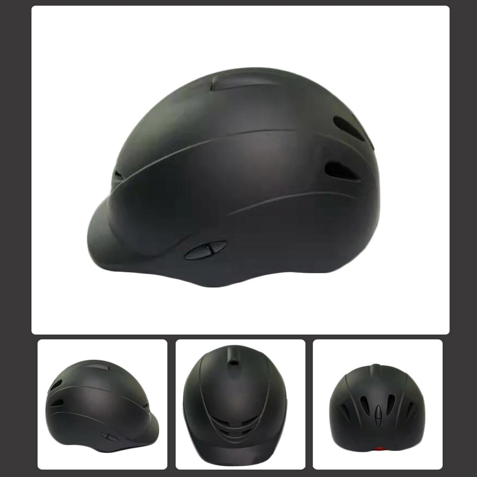 Casco de Equitación con Forro Extraíble, Resistente a Y Transpirable, Casco Ecuestre Profesional para Hombres Y Mujeres, Color Negro.