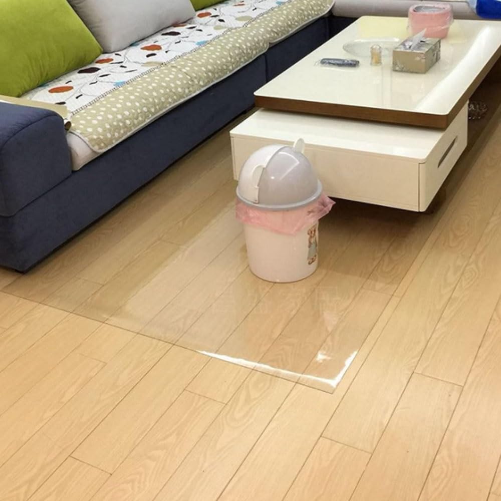 Tapis de chaise antidérapant de 2 mm d'épaisseur pour la maison et le bureau - Transparent - Disponible en 30 x 90 cm, 60 x 120 cm, 100 x 180 cm, 140 x 240 cm