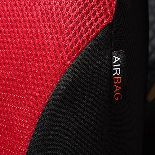 Flying Banner Fashion Mesh Universal Passform entworfen Auto Sitzbezüge Set (Vordersitze, Rot und Schwarz)