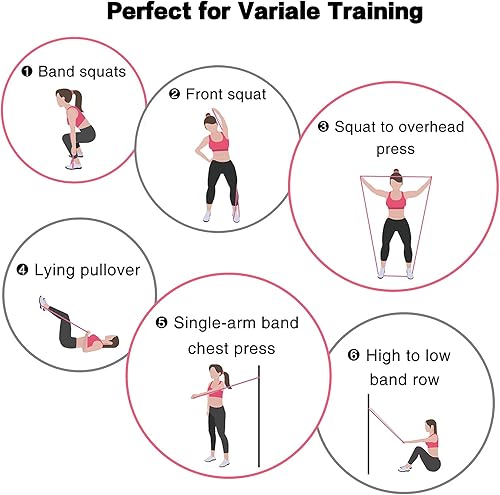 Miniatura 5 de RELEXIT Juego de 3 bandas de resistencia de tela para piernas y glúteos equipo de ejercicio de entrenamiento en casa bandas elásticas