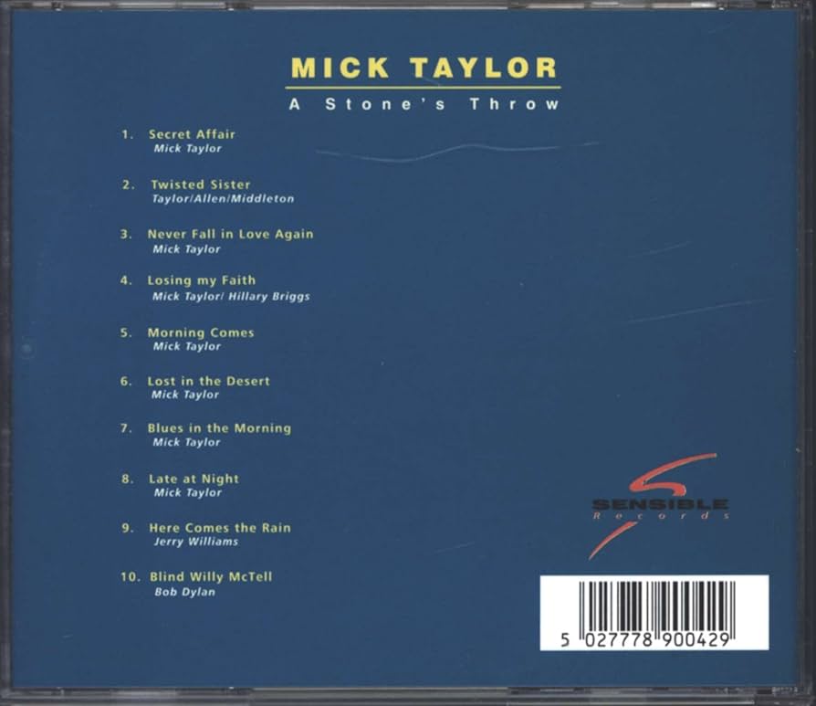 ☕【希少UK盤】MICK TAYLOR【 A Stones’ Throw 】CD Mick Taylor – A Stones' Throw – CD (Album, Reissue), 2000