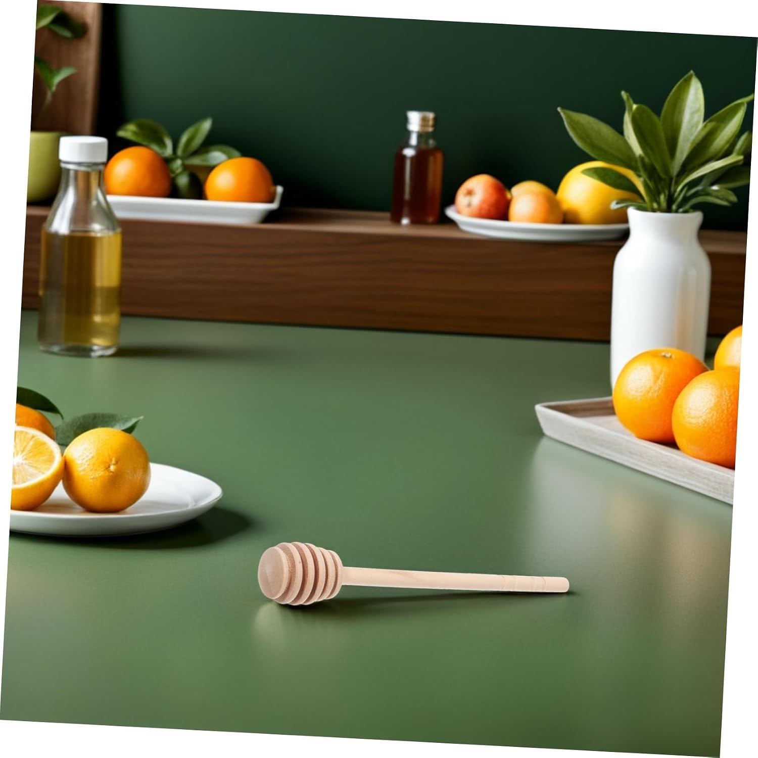 40pcs Wooden Honey Dipper Sticks for Honey and Jam Mixing with Beige Color for Drinks and Travel Use