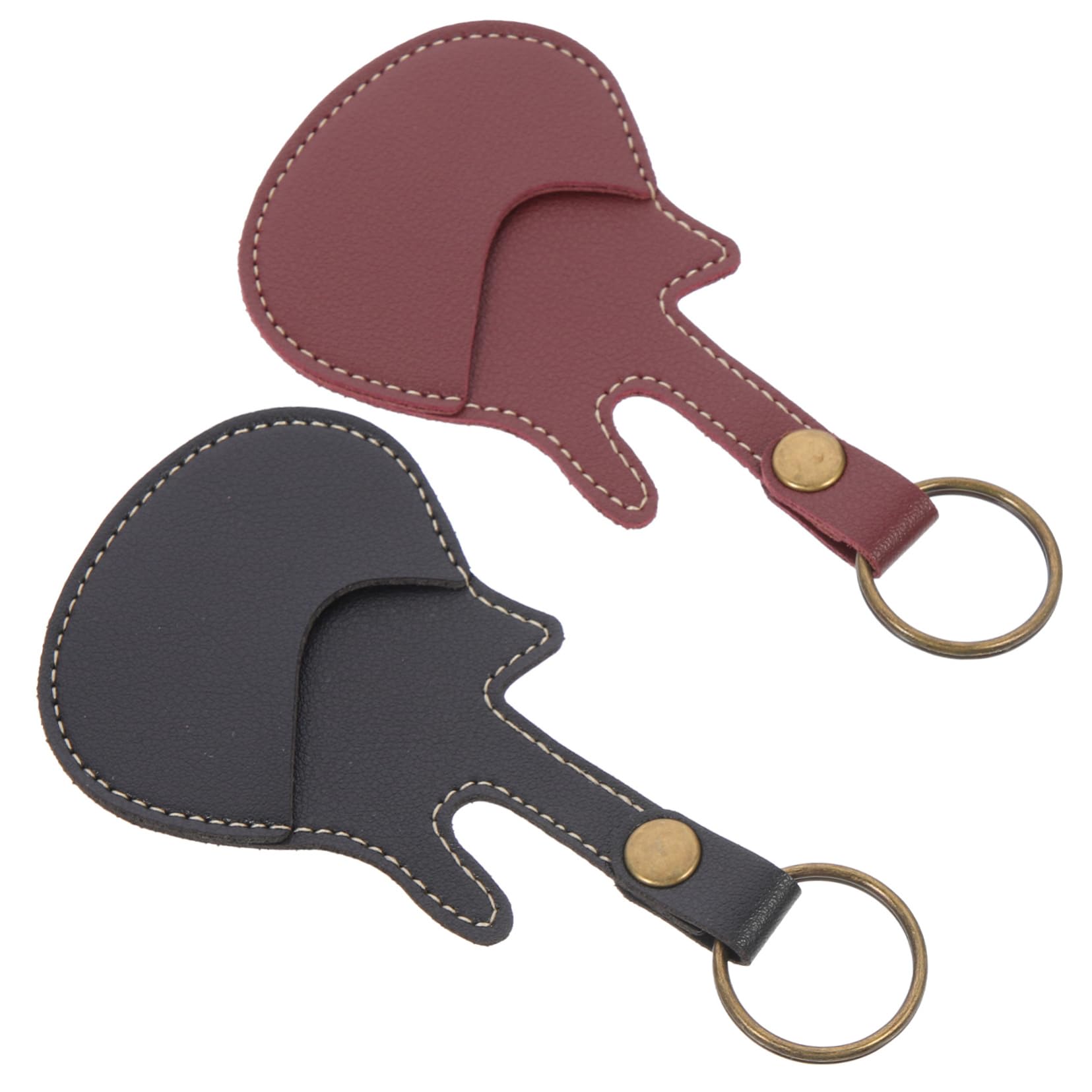 VICASKY 10 Piezas Recoger Bolsa de Almacenamiento Bolsa de Almacenamiento para púas de Guitarra Anillo de Guitarra Estuche para púas de Guitarra Portapúas portátil de Guitarra Cuero