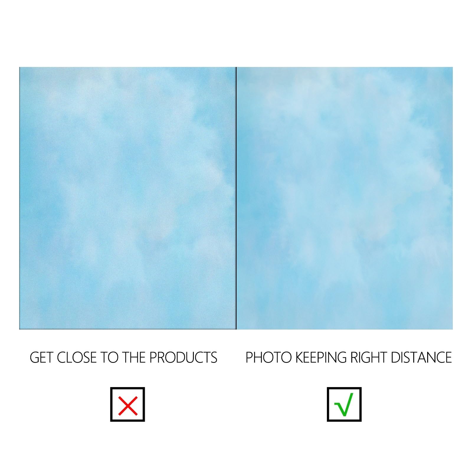 YongFoto 2x2m Vinile Sfondo Fotografico Astratto Blu Grigio Annata