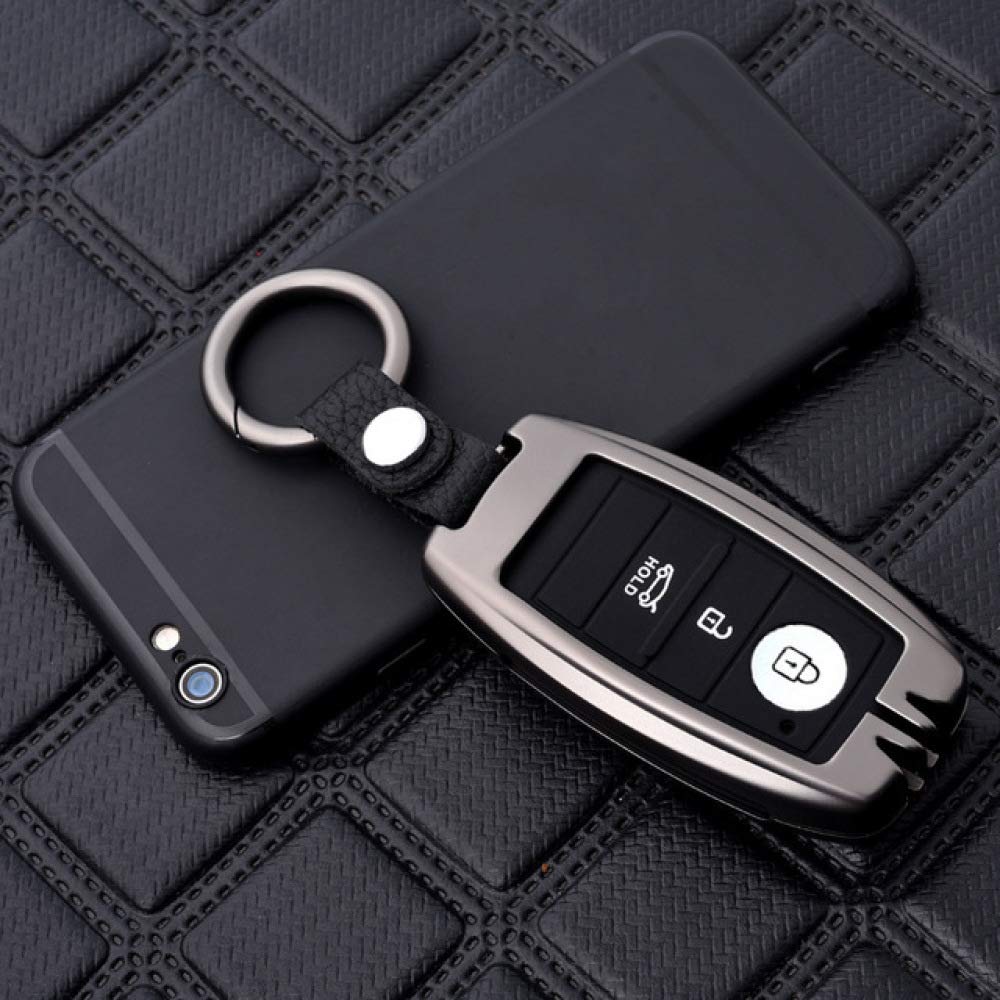 ALQYST For 2019 New Zinc Alloy + Silicone Car Key Case Full Cover For Kia Rio Sportage 2017 2018 2019 Ceed Optima Sorento Cerato Picanto,A-gun