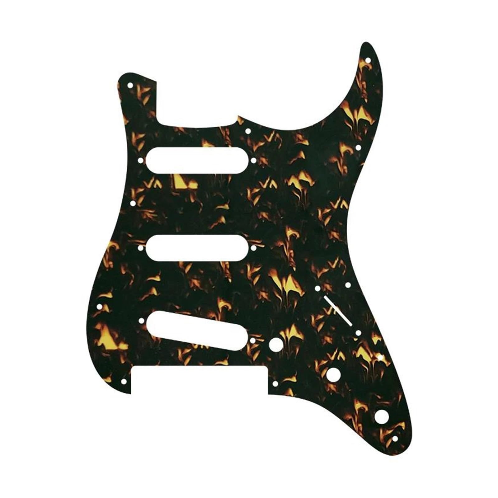 maskownica do gitary elektrycznej Części do gitary z mostkiem Tremolo Gitara Pickguard Pick Muzyka Zamienne akcesoria(4Ply Flame print 3)