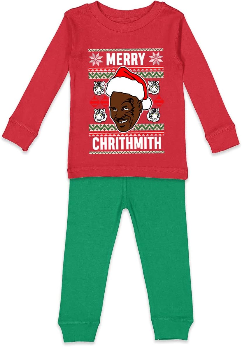 Tcombo Merry Chrithmith - Boxer Xmas Ugly Christmas Kids Shirt & Pants Set