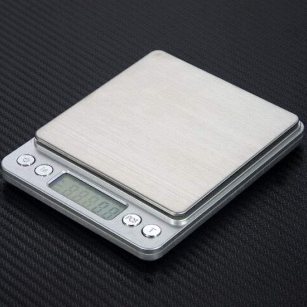 Mini Pocket Gram Scale for Jewelry Digital Food Kitchen Scale 2000 by 0.1g with Tare and Calibration Weight Scale, School Travel Jewelry Pocket Gram Scale, Kitchen Scale