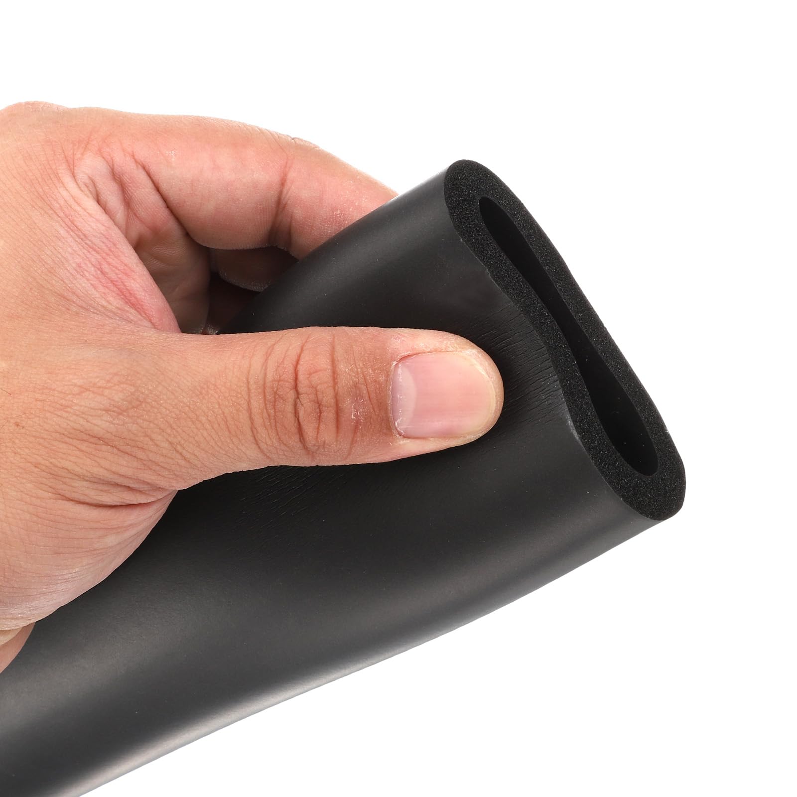 QUARKZMAN 1 m Aislamiento de Tuberías, Tubo Espuma Térmico de Diámetro de 40 mm, Espesor de Aislamiento de 7 mm, Revestimiento de Tuberías de Calefacción para Equipos de Fitness (Negro)