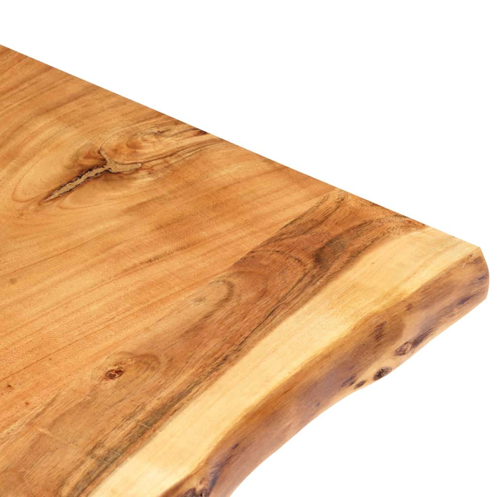 vidaXL Massivholz Tischplatte Baumkante Massivholzplatte Akazie 100x(50-60) x2,5cm